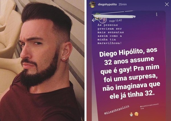 Após se assumir gay Diego Hypolito rebate comentário de internauta