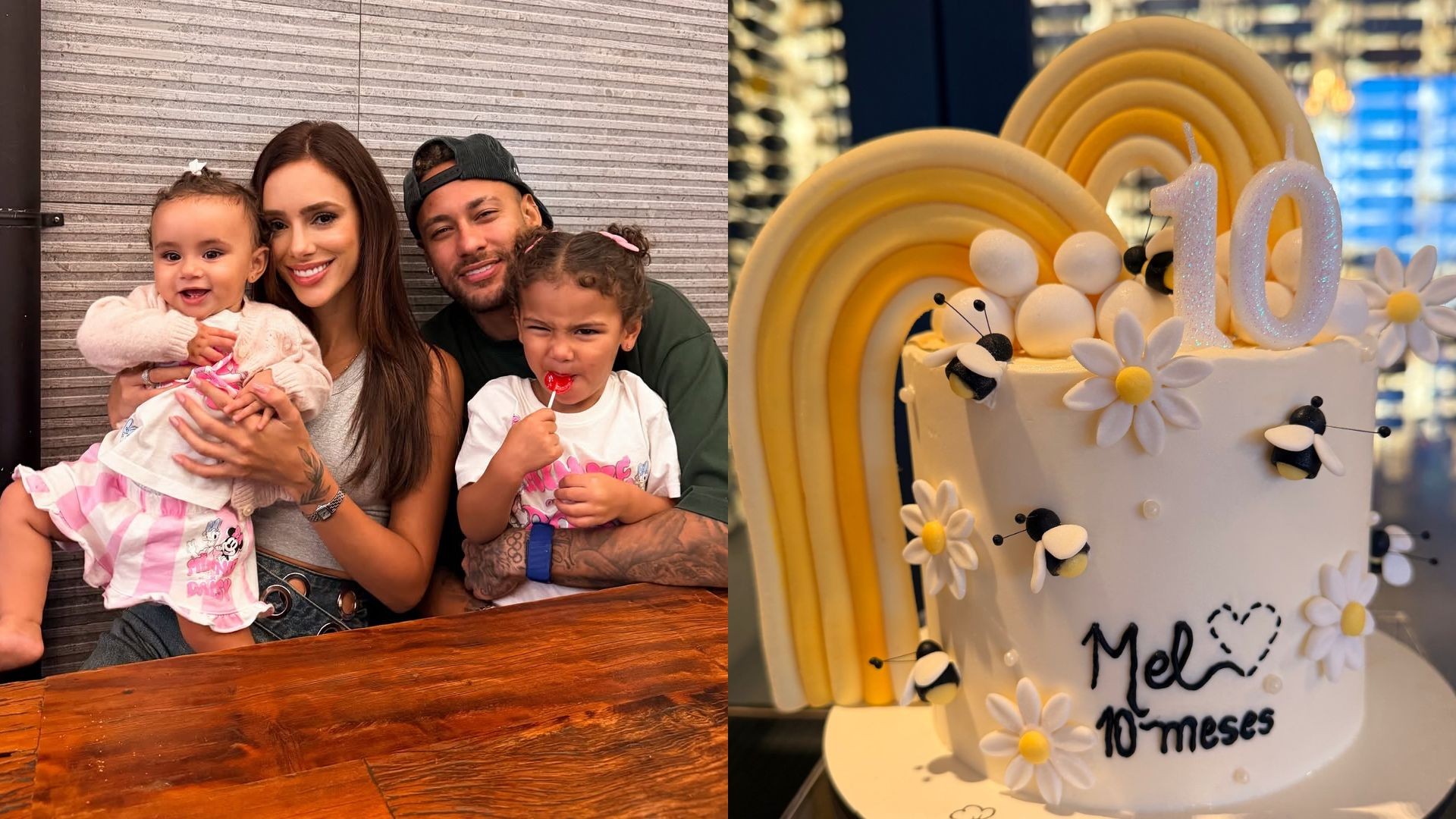 Bruna Biancardi encanta ao exibir bolo temático de abelhas para celebrar os 10 meses da caçula, Mel