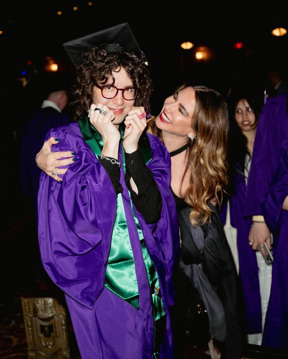 Luciana Gimenez e o filho Lucas Jagger — Foto: reprodução/instagram