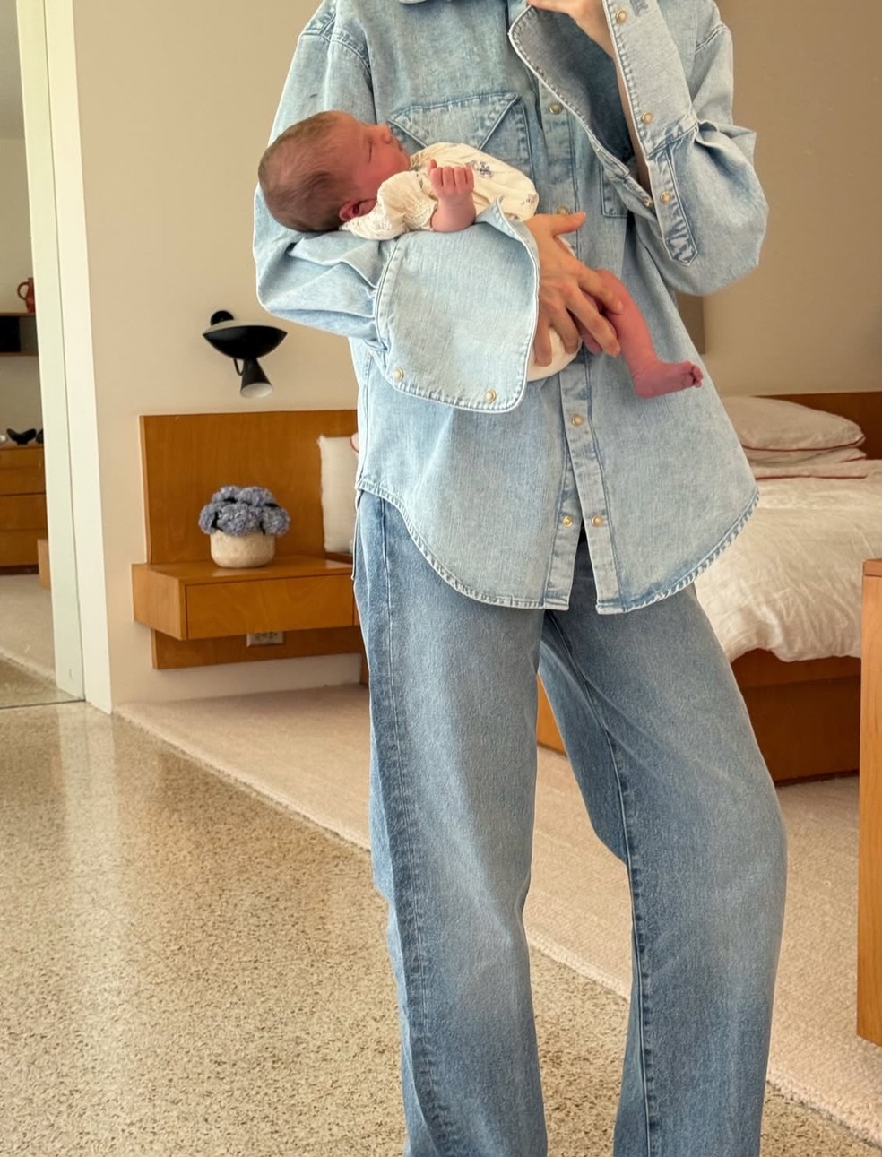 Elsa Hosk anuncia o nascimento da segunda filha com Tom Daly — Foto: Reprodução/Instagram