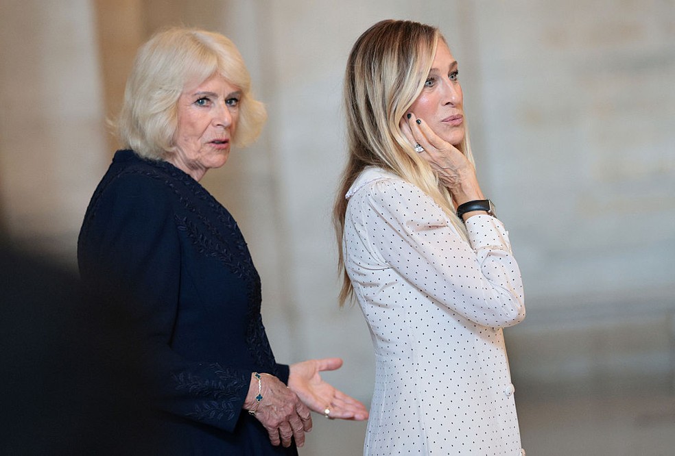 Rainha Camilla e Rei Charles em NY — Foto: GettyImages