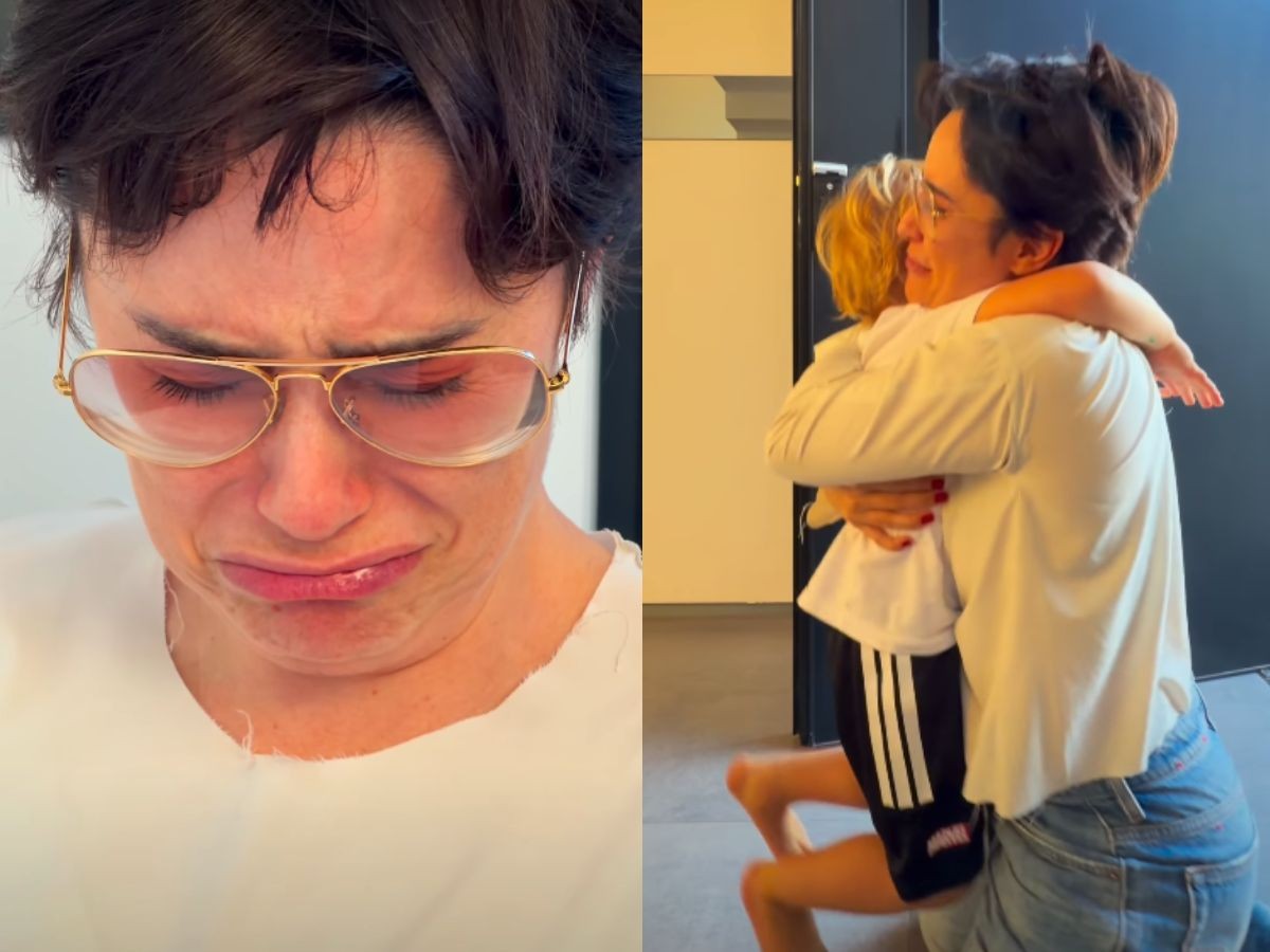 Fernanda Vasconcellos cai no choro com surpresa da família após o término das gravações de Três Graças