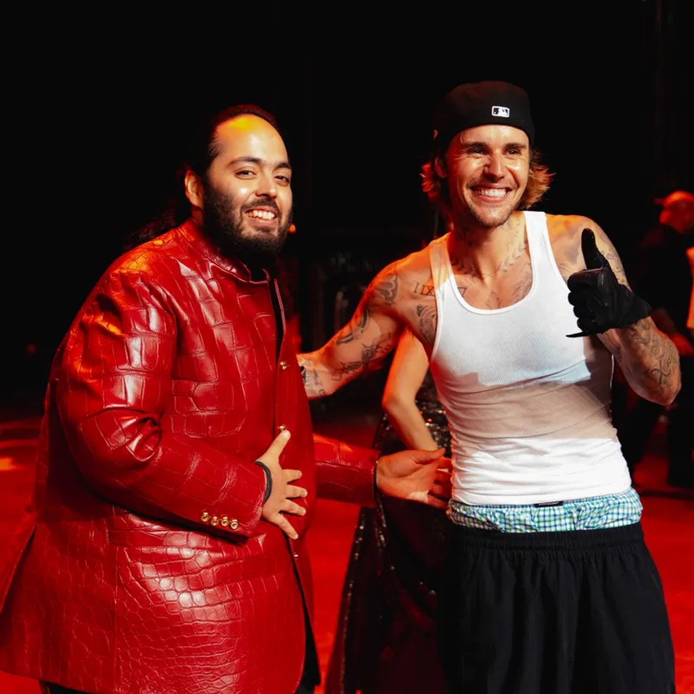 "Anant com Justin Bieber" — Foto: Joseph Radhik