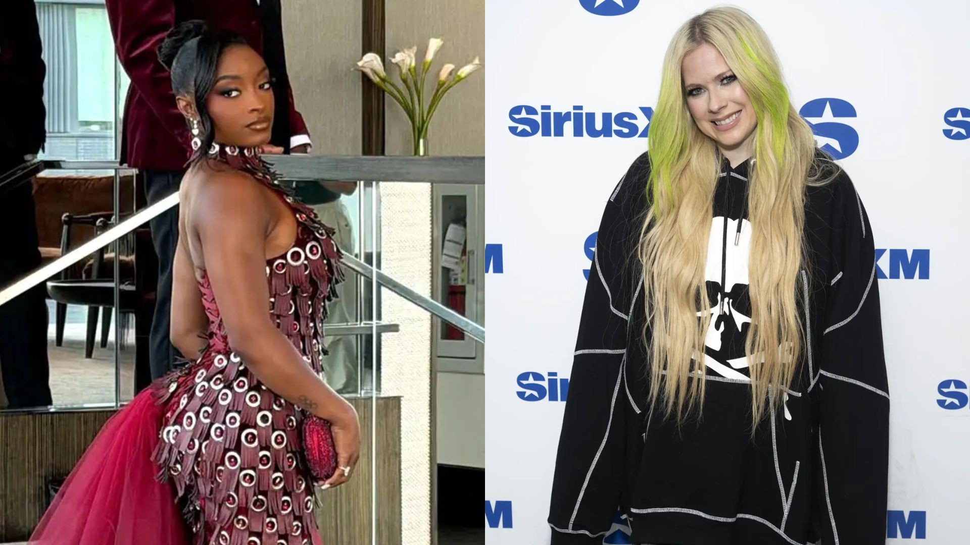 Simone Biles revela que Avril Lavigne 'roubou' seus óculos de sol no casamento de Taylor Swift e Travis Kelce