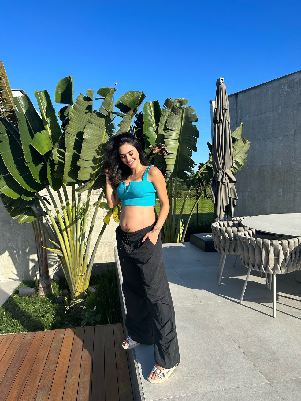 Bruna Biancardi à espera de Mavie — Foto: Arquivo pessoal