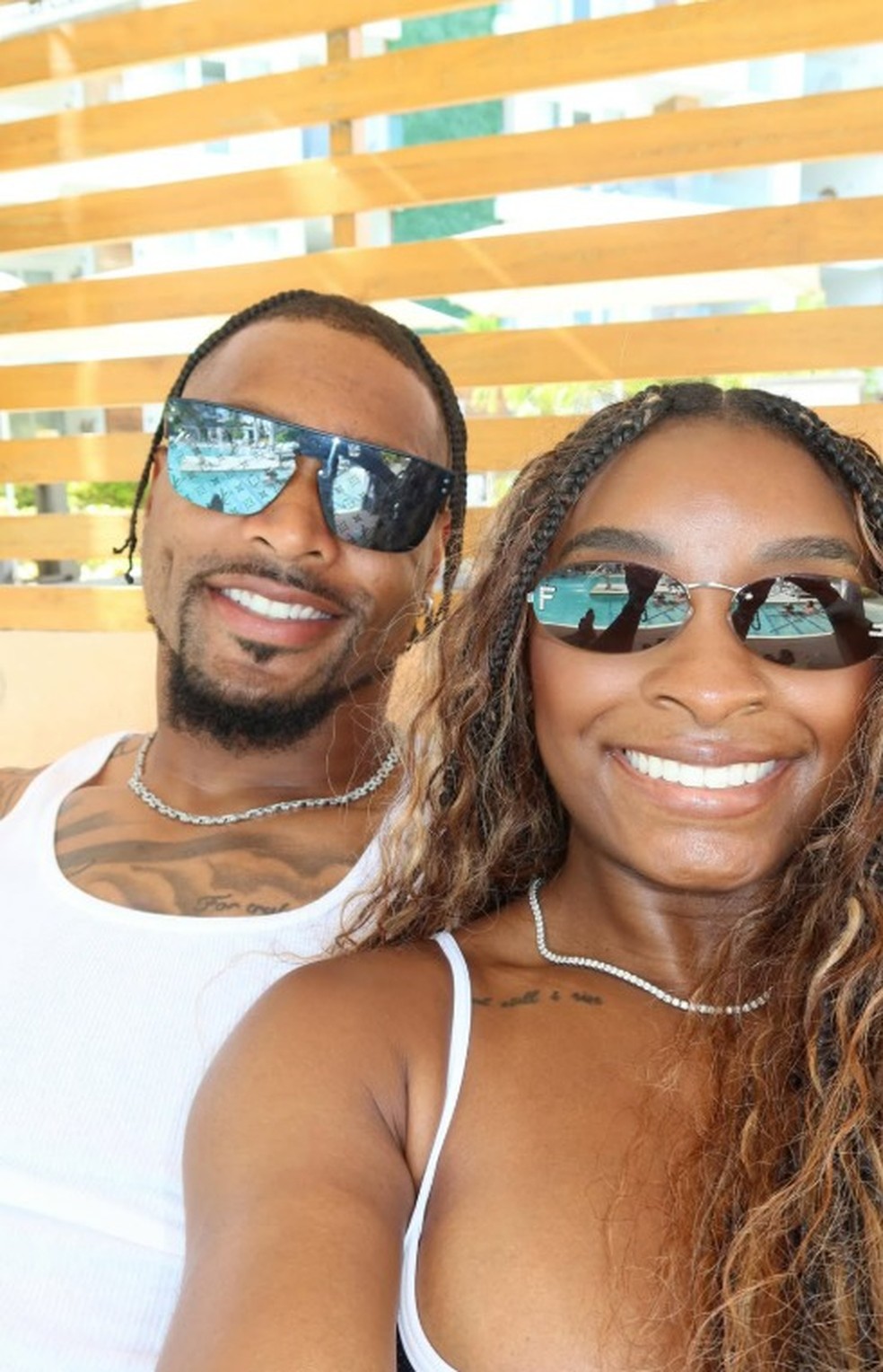 Simone Biles e Jonathan Owens — Foto: Reprodução/Instagram