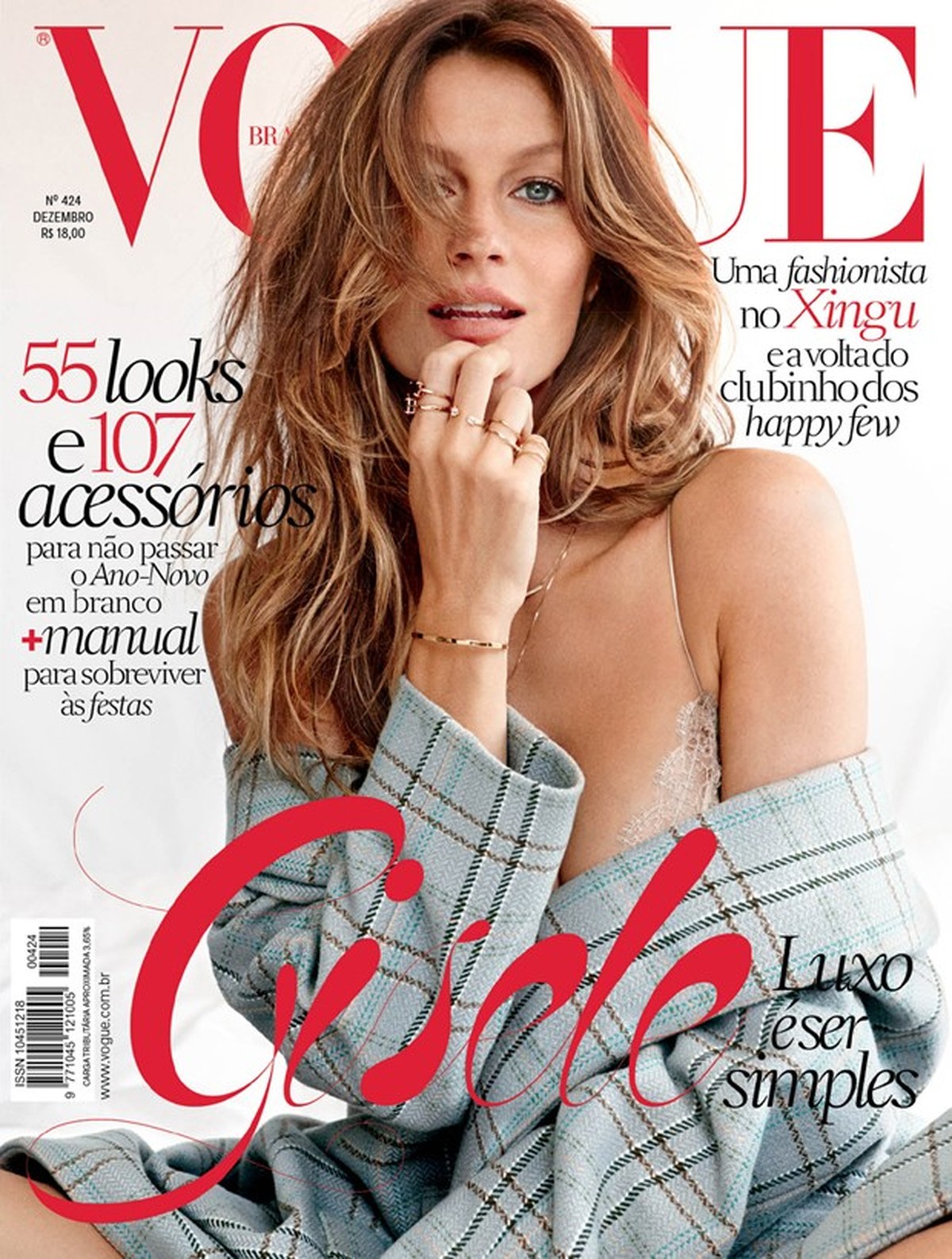 Com vocês, Gisele Bündchen na capa da edição de dezembro da Vogue