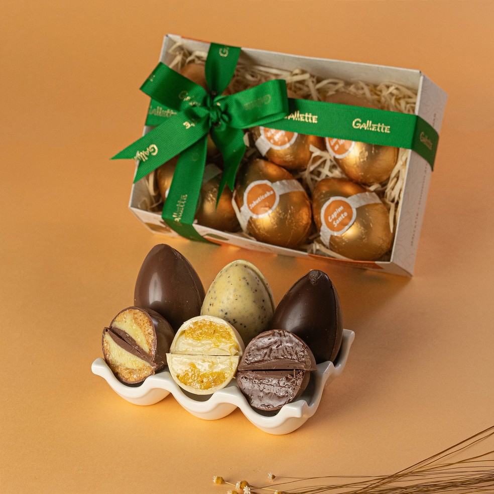 Gallette Chocolates – Caixa Degustação: Seis Ovos de Galinha Cremosos | 360g — R$268 — Foto: Divulgação