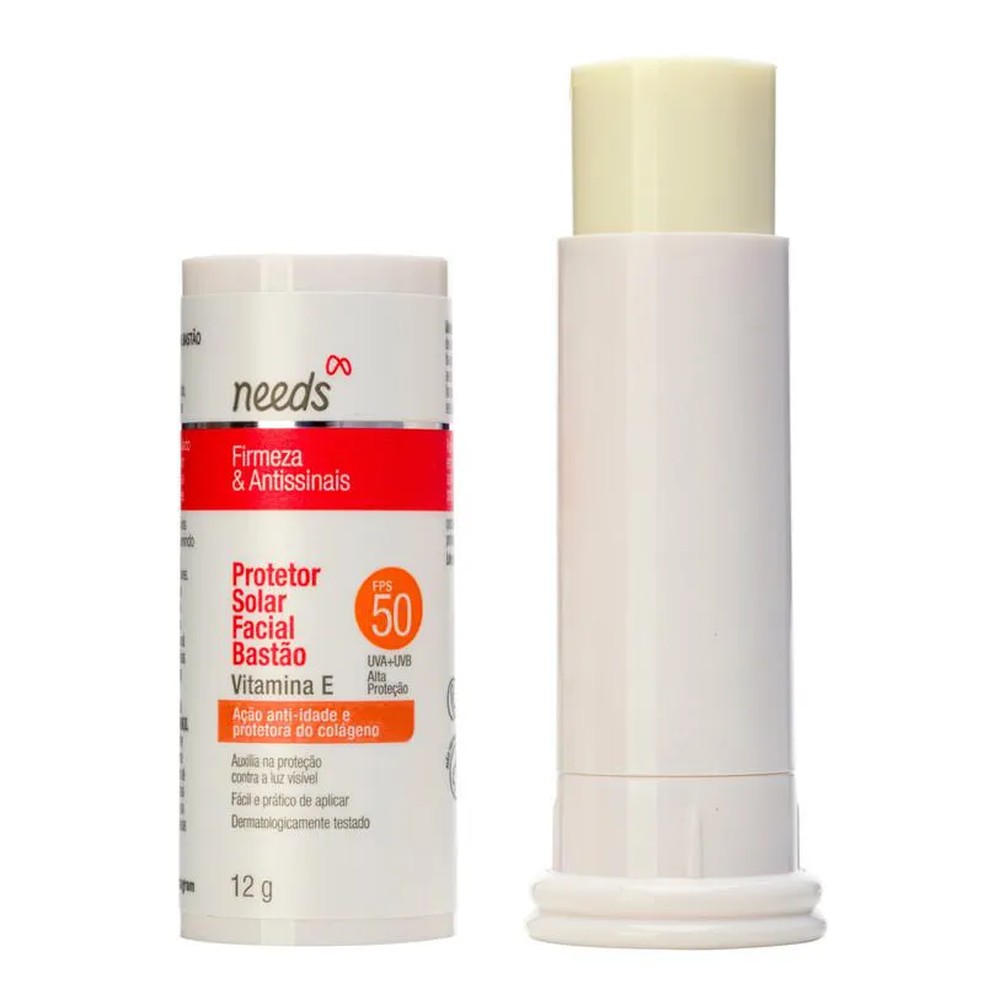 Protetor Solar Facial Bastão Firmeza Antissinais FPS 50, Needs — Foto: Divulgação