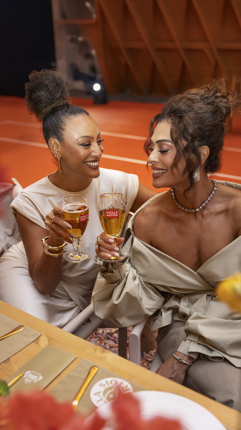 Marina Ruy Barbosa, Sheron Menezzes e mais celebridades vivem experiências exclusivas com Stella Pure Gold em Roland Garros — Foto: Divulgação