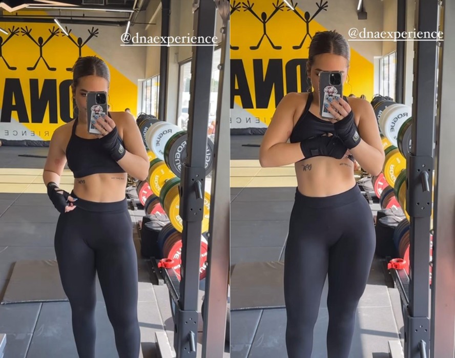Mel Maia exibe físico torneado após rotina de treinos