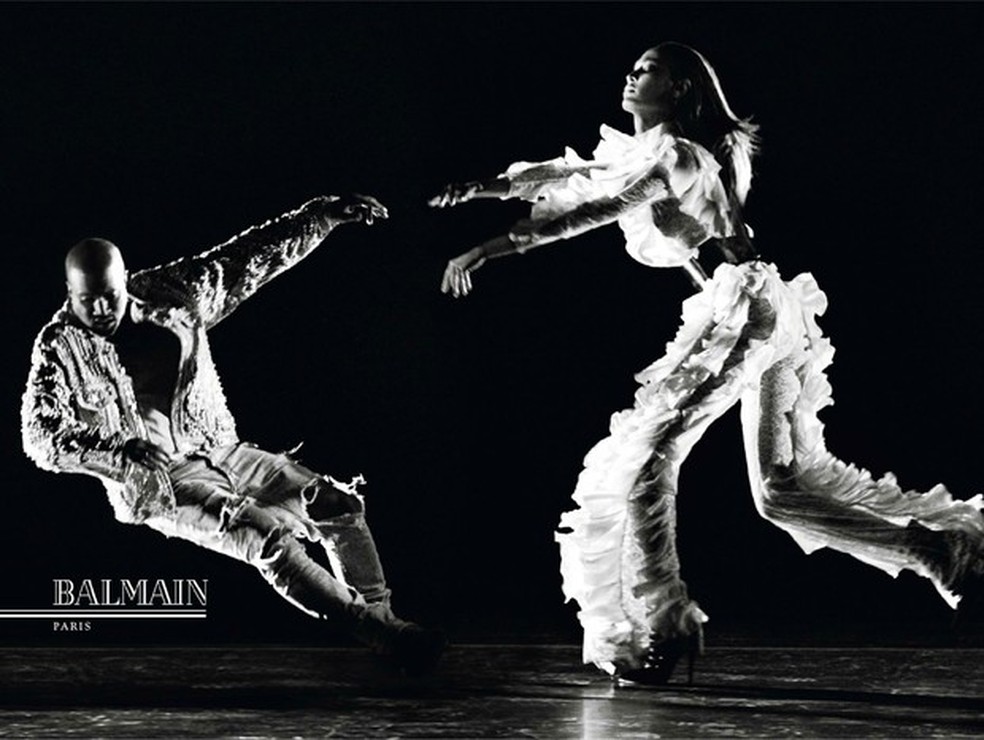 Dobradinha: Kanye West e Joan Smalls estrelam nova campanha da Balmain