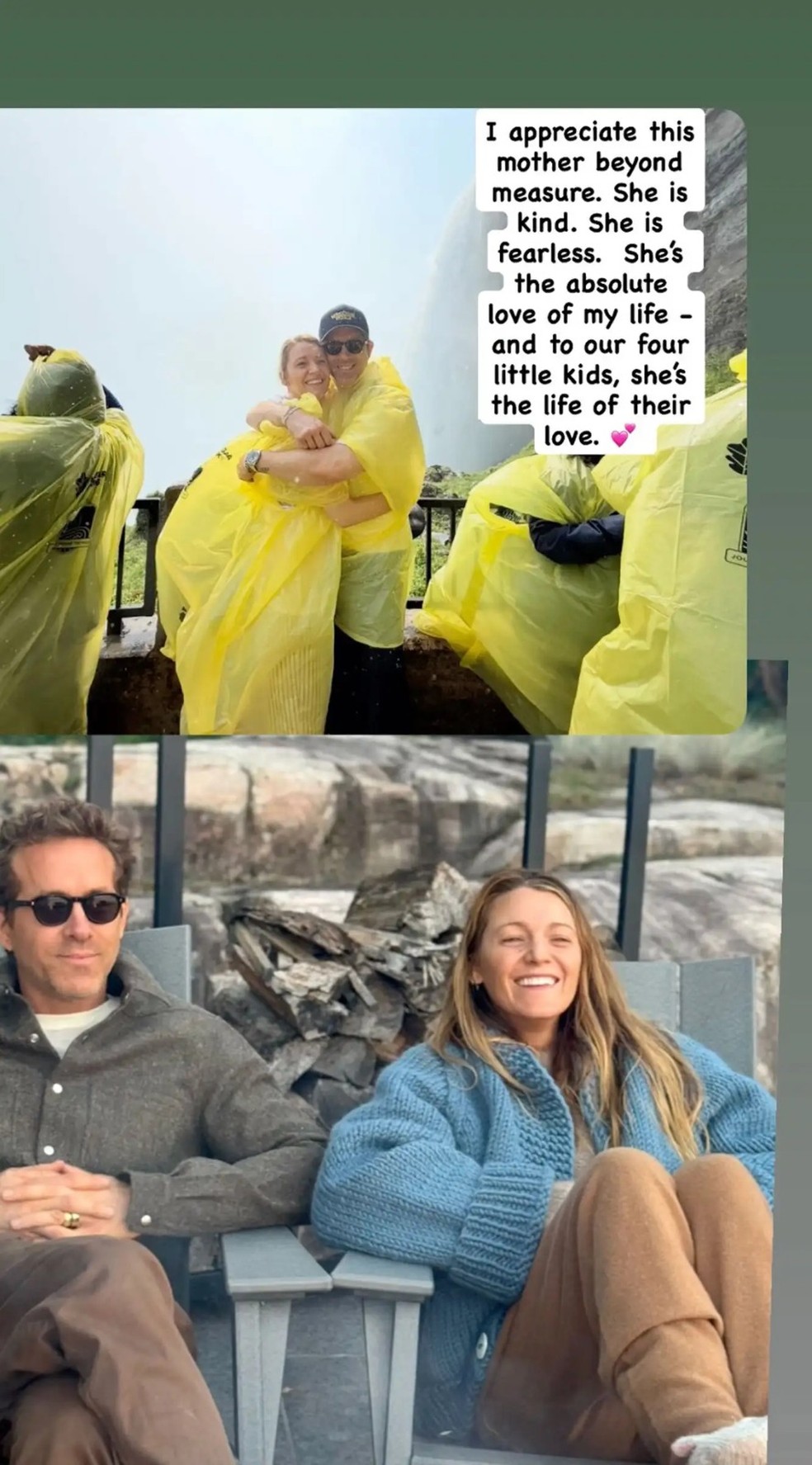 Ryan Reynolds apoia Blake Lively após acordo judicial histórico — Foto: Reprodução/Instagram