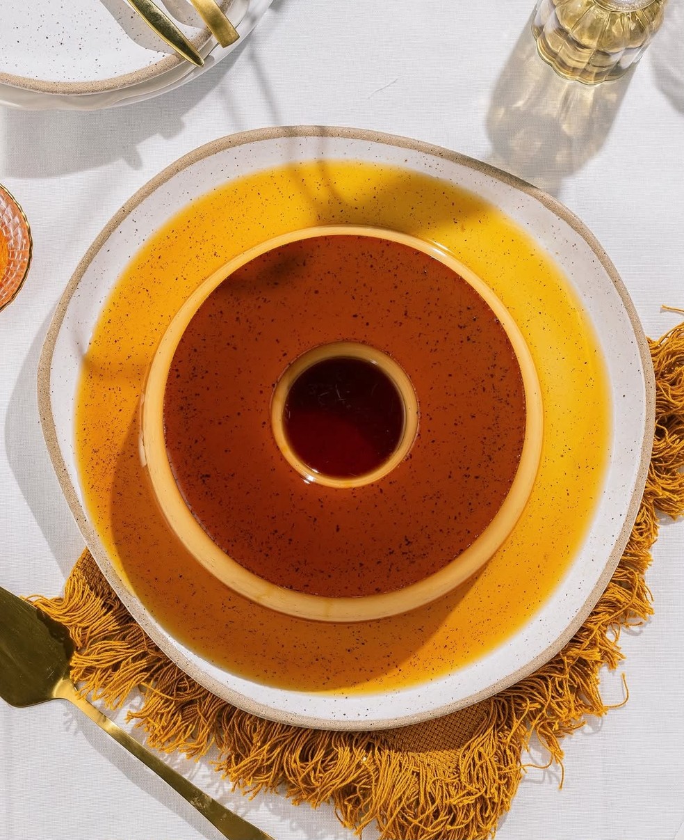 O pudim do chef pâtissier  Marcelo Dantas — Foto: Divulgação