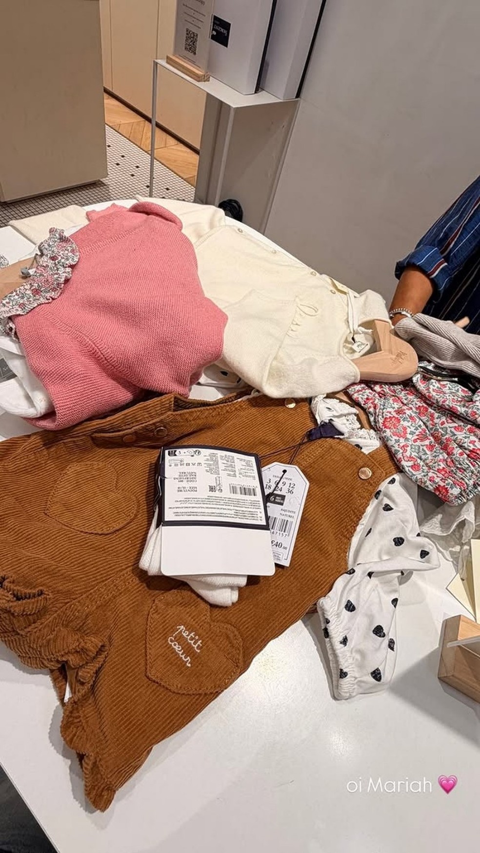 Enxoval de Mariah, filha de Neymar e Bruna Biancardi — Foto: Reprodução/Instagram
