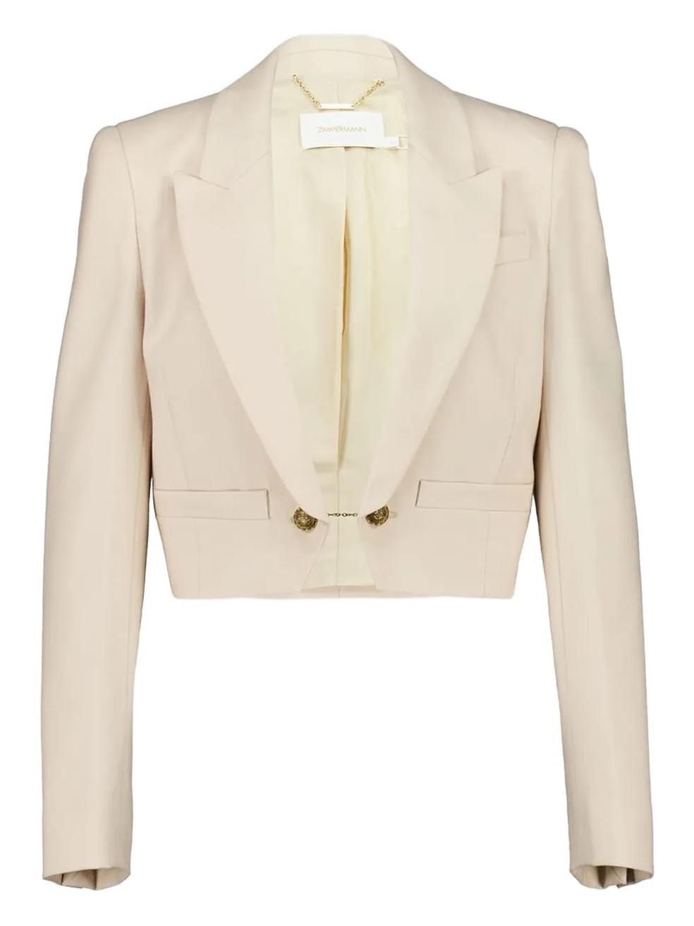 Blazer cropped de lã, ZIMMERMANN — Foto: Reprodução