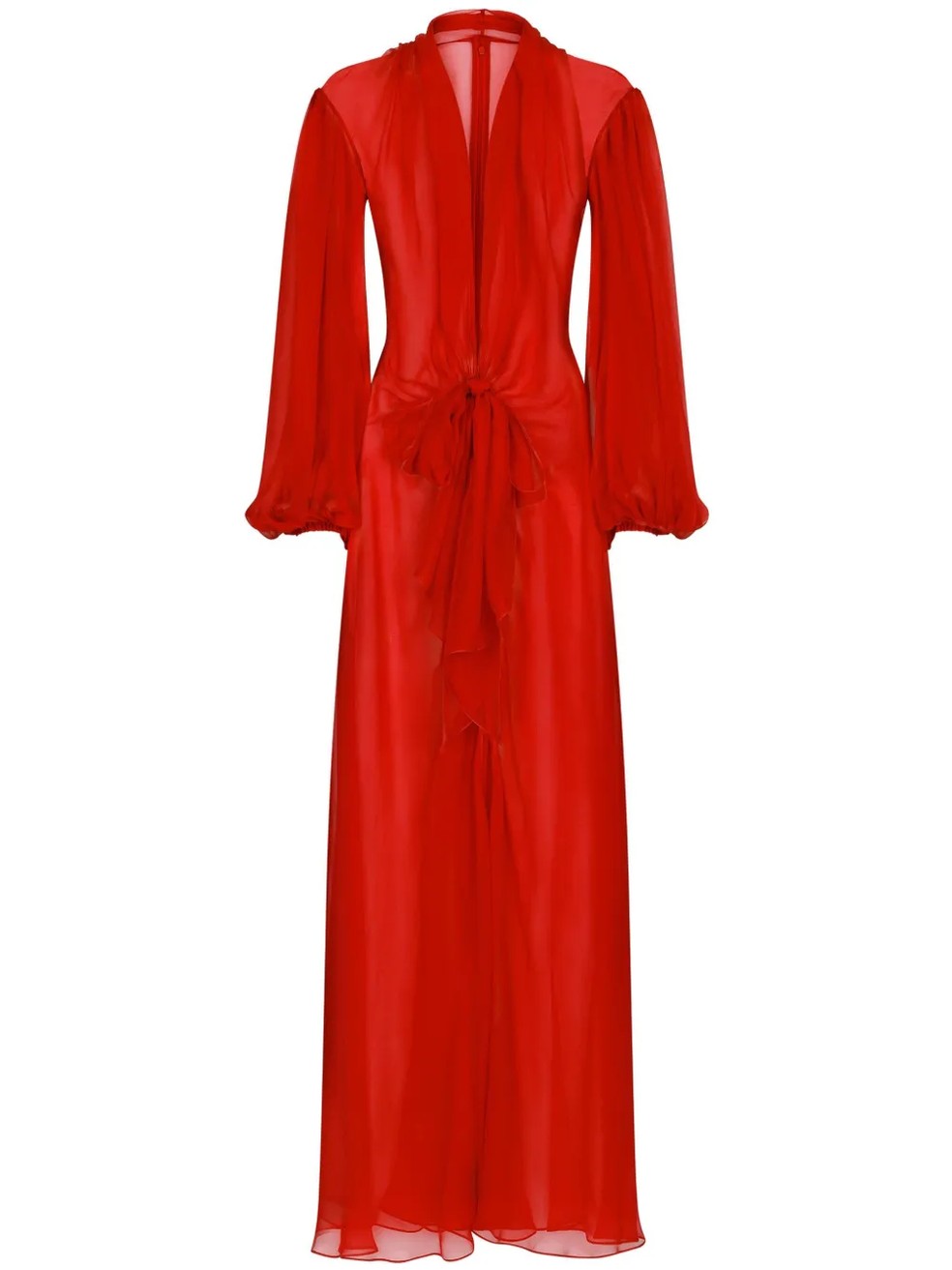 Vestido longo de seda e chiffon, Dolce & Gabbana — Foto: Reprodução