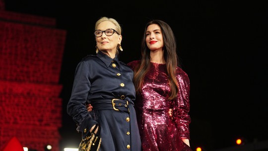 Anne Hathaway e Meryl Streep divulgam "O Diabo Veste Prada 2" no México Anne Hathaway e Meryl Streep divulgam "O Diabo Veste Prada 2" no México