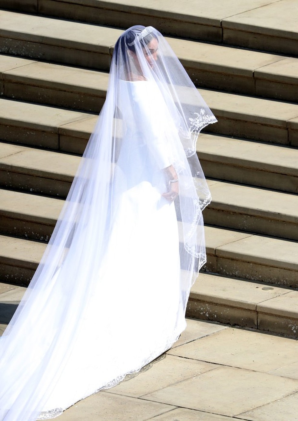 Meghan Markle e Harry brilham em casamento real  (Foto: Getty) — Foto: Vogue