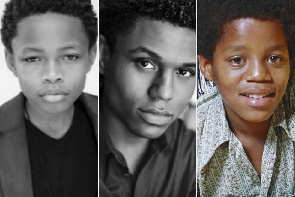 Jaylen Lyndon Hunter e Tre Horton como Marlon Jackson — Foto: Cortesia da Lionsgate; Arquivos Michael Ochs/Getty