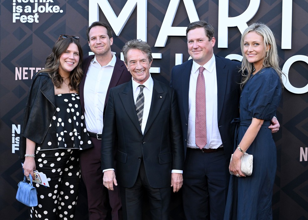 Haylen Short, Henry Short, Martin Short, Oliver Short e Elissa Short. — Foto: Getty Images