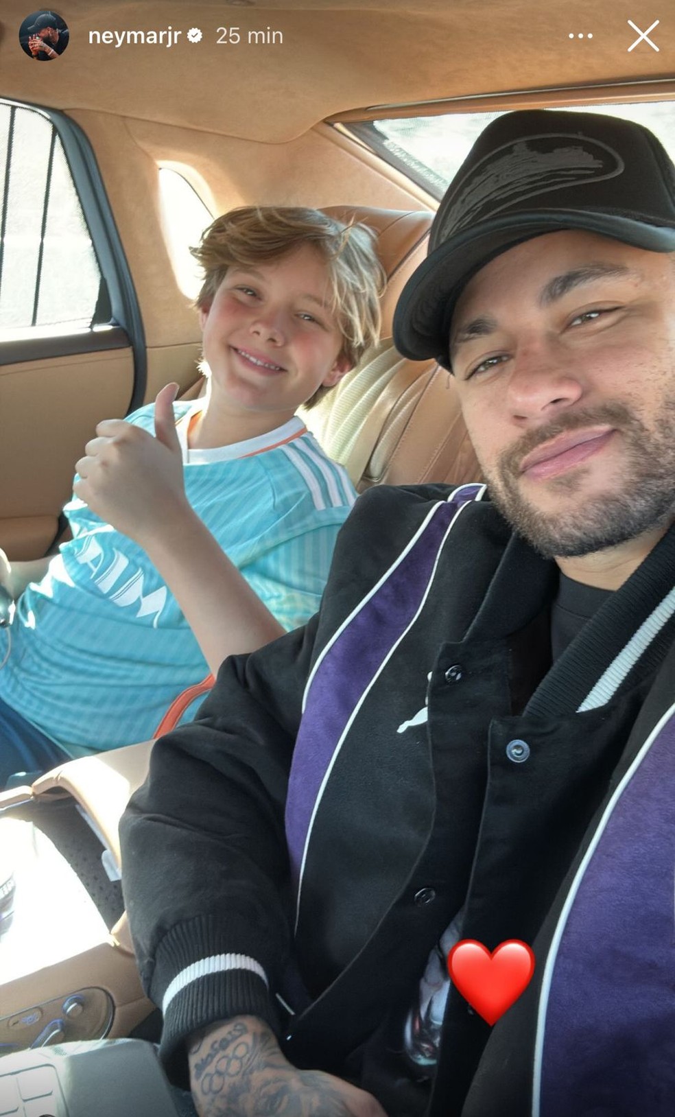 Davi Lucca e Neymar — Foto: Reprodução/Instagram