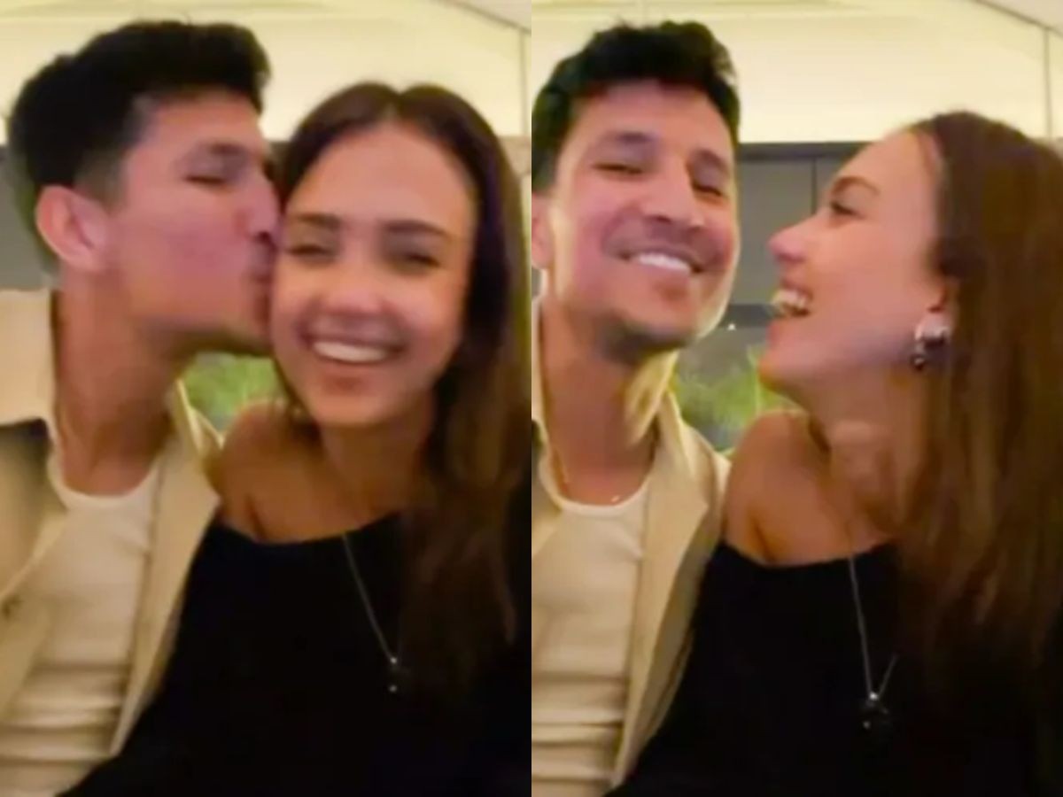 Jessica Alba revela truque divertido para fechar o zíper da calça em vídeo nos bastidores