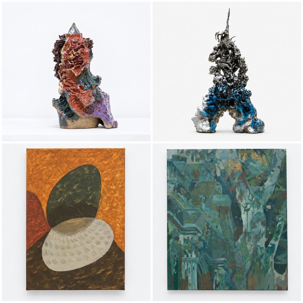Obras dos artistas Bárbara Banida, Emer Freire, Gi Monteiro e Pedro Azaleia serão expostas na Claraboia — Foto: Divulgação