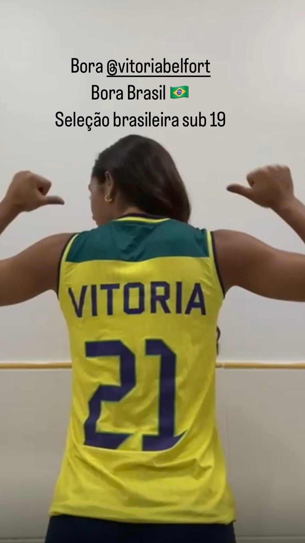 Filha de Joana Prado e Vitor Belfort integra Seleção Brasileira sub19 de vôlei — Foto: reprodução/instagram