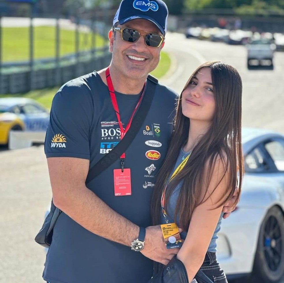 Edu Guedes e a filha — Foto: Reprodução/Instagram