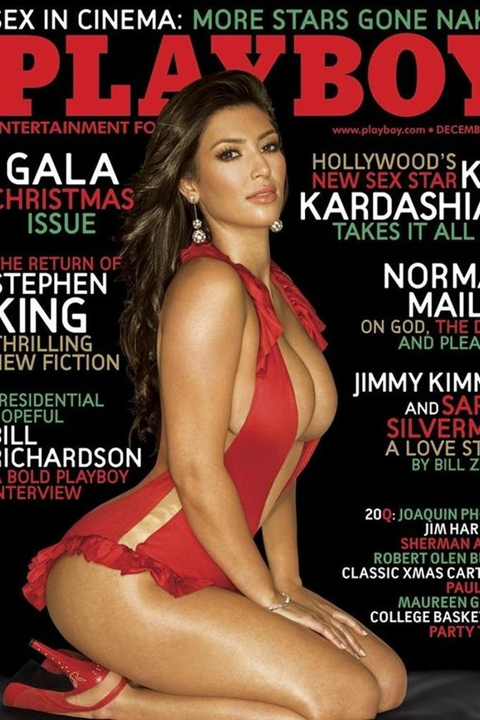 Kim Kardashian foi capa da Playboy em dezembro de 2007 (Foto: Reprodução) — Foto: Vogue