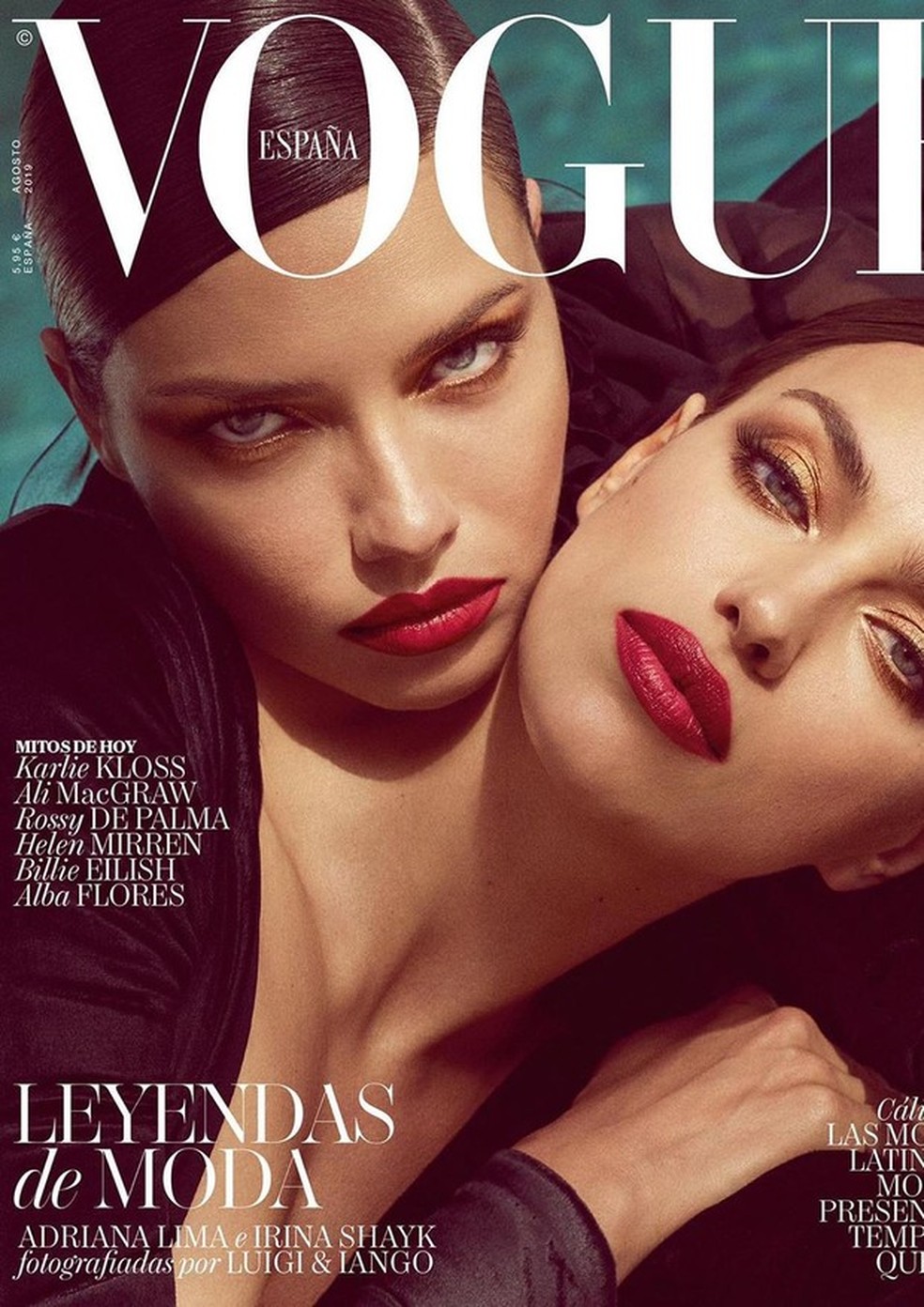 Adriana Lima e Irina Shayk na Vogue Spain (Foto: @luigiandiango) — Foto: Vogue