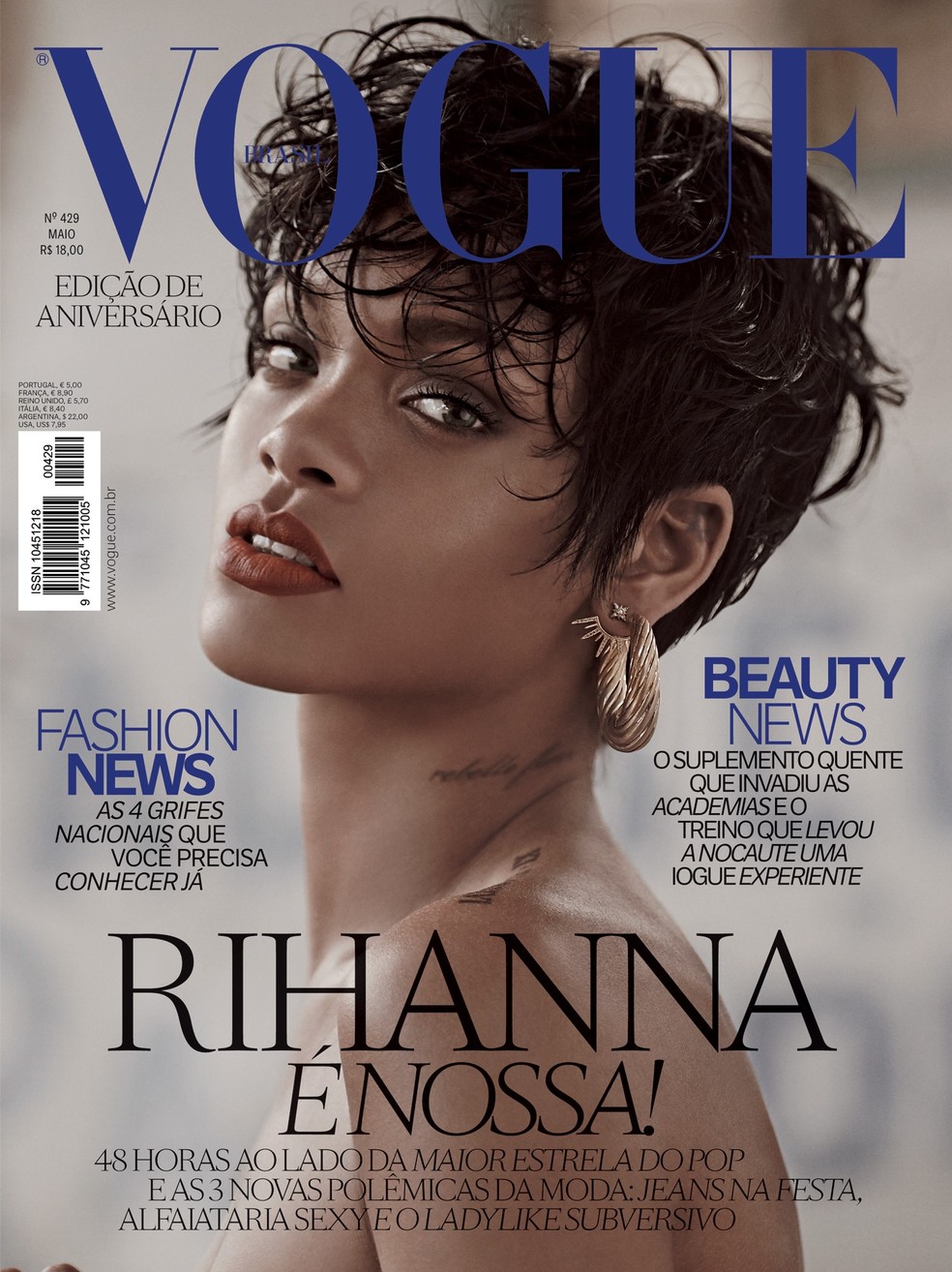 Rihanna, a capa da Vogue Brasil para maio de 2014 (Foto: Mariano Vivanco) — Foto: Vogue