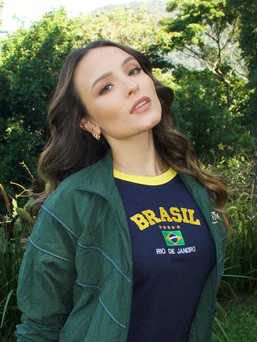 Larissa Manoela elege look "Brasil Core" e entra no clima da Copa do Mundo — Foto: Reprodução/Instagram