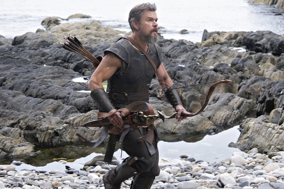 Matt Damon caracterizado em 'A Odisseia' — Foto: Melinda Sue Gordon/Universal Pictures