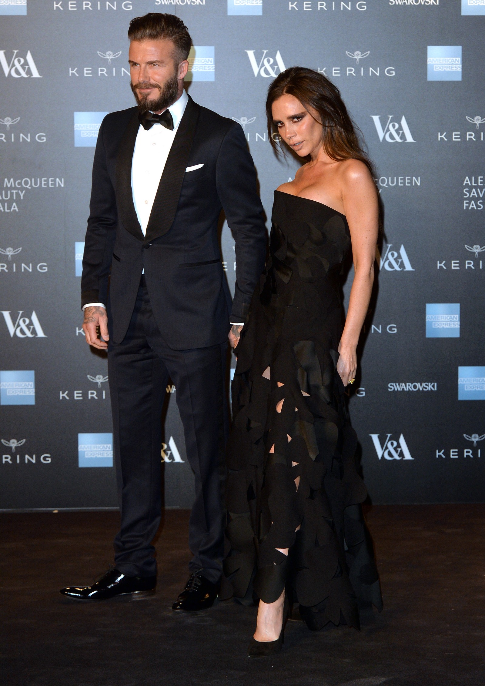 David Beckham e Victoria Beckham, a bordo de um tomara da marca