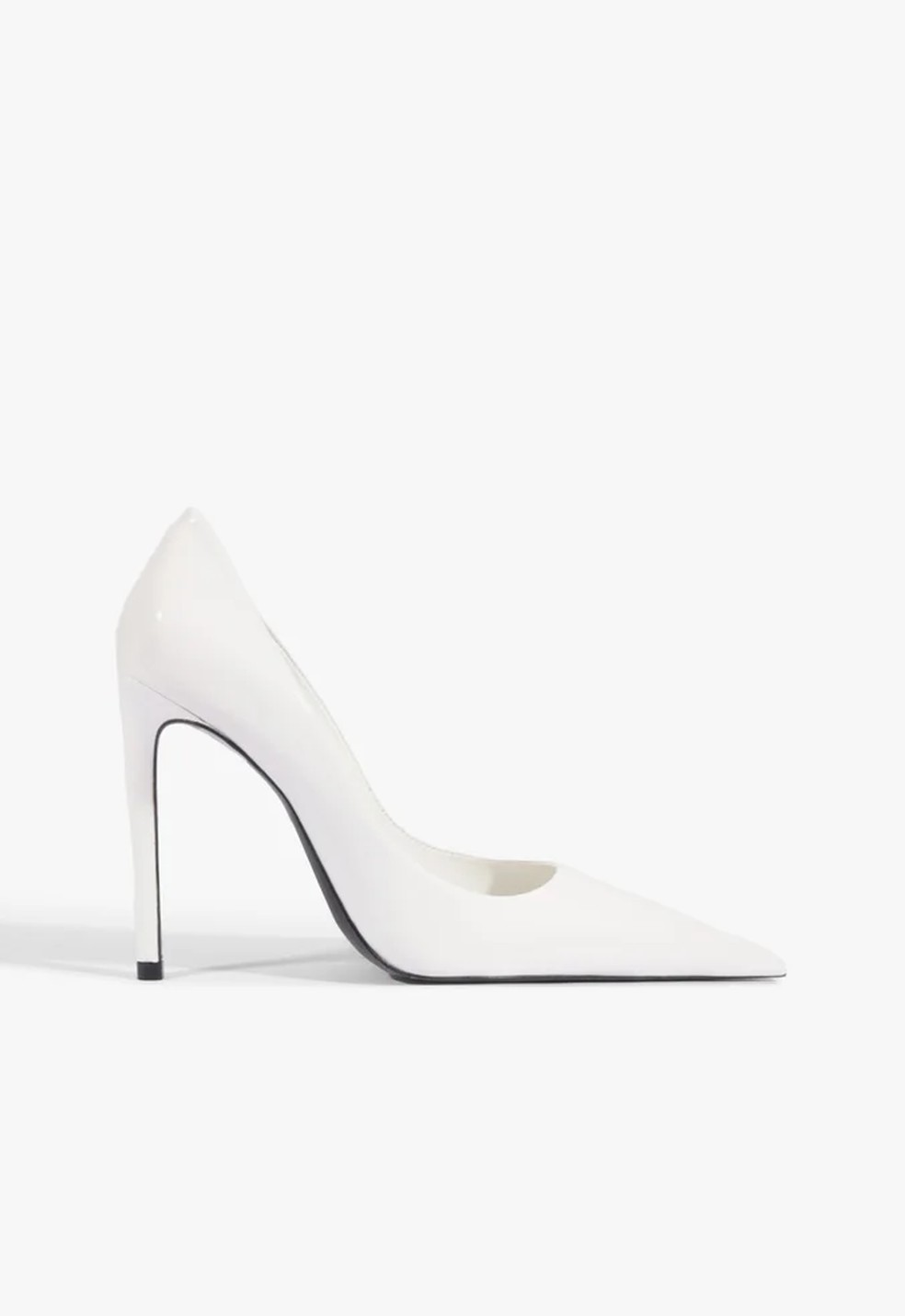 Scarpin branco de couro, Schutz — Foto: Reprodução