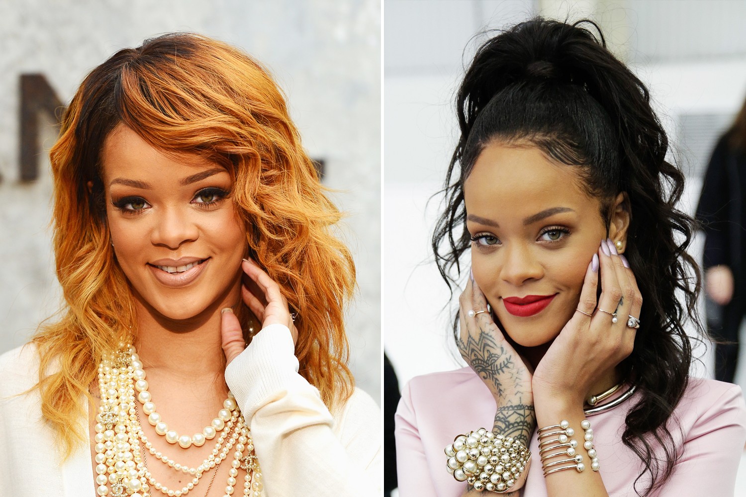 Rihanna é do tipo camaleoa e está sempre mudando a cor dos cabelos