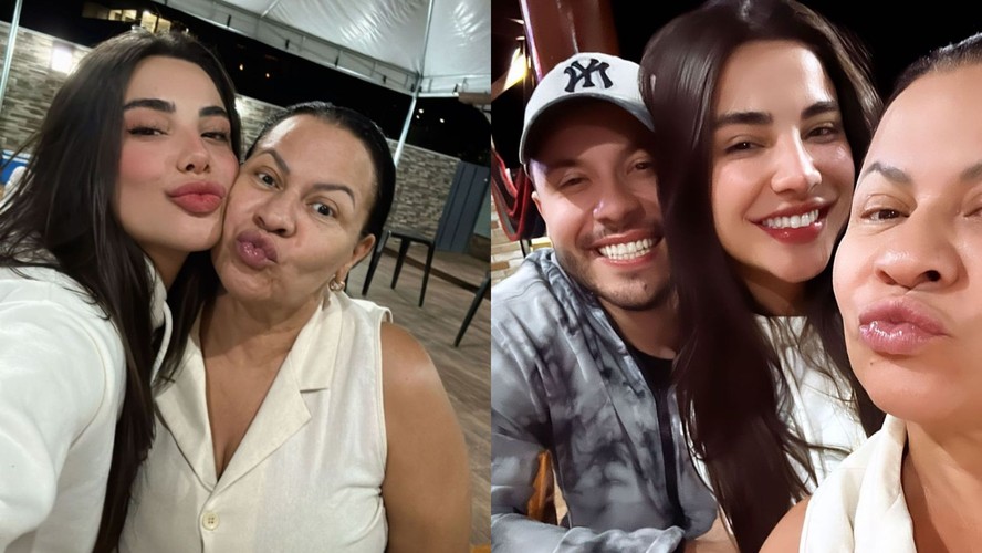 Murilo Huff, Dona Ruth e Gabriela Versiani — Foto: Reprodução/Instagram