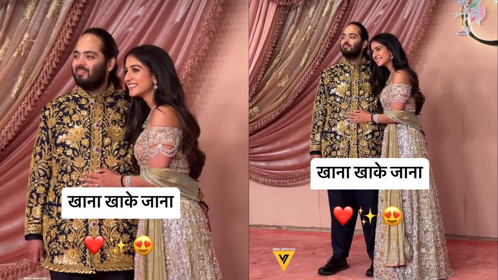 Anant Ambani e Radhika Merchant — Foto: Reprodução/Instagram