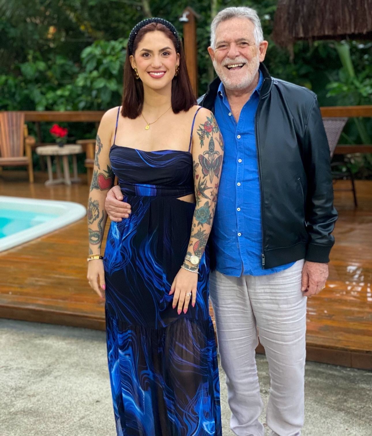 Carolynne Junger exibe celebração do aniversário de José de Abreu