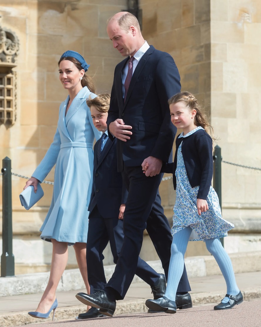 William, Kate Middleton e os filhos