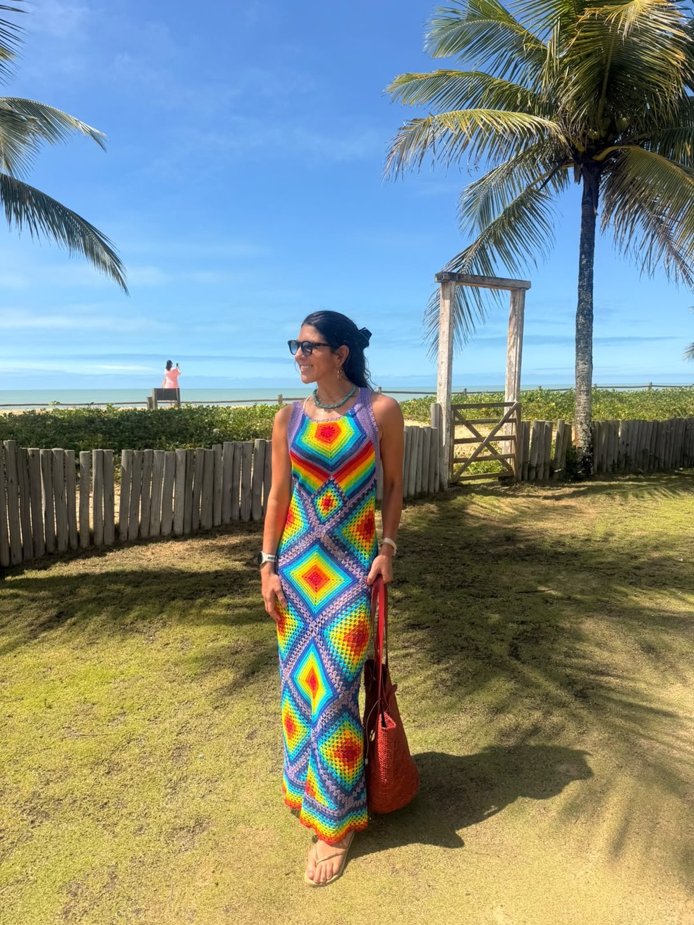 Nathalia Dias Gomes em Caraíva — Foto: Acervo Pessoal