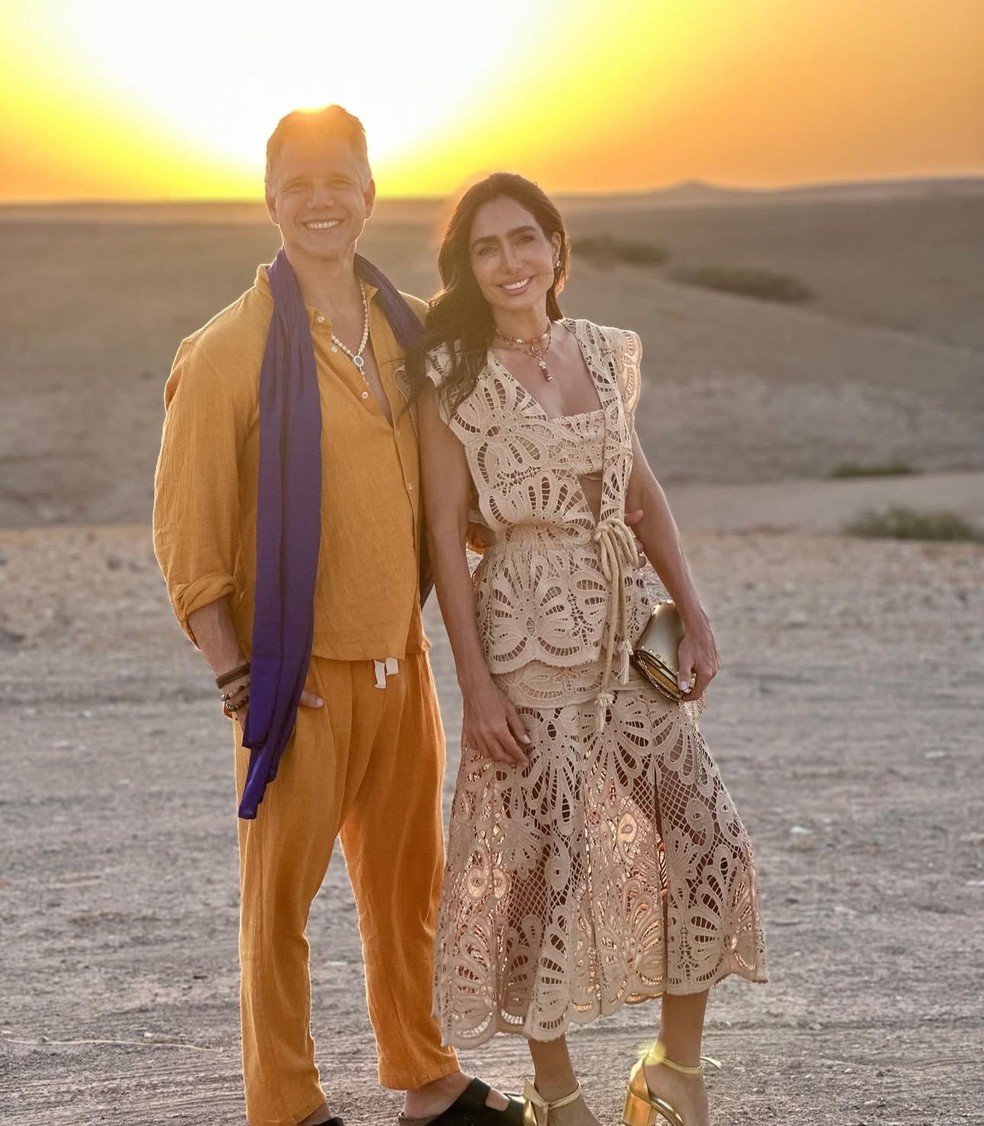 Marcio Garcia curte férias em Marrocos com a esposa: 'Inesquecível'