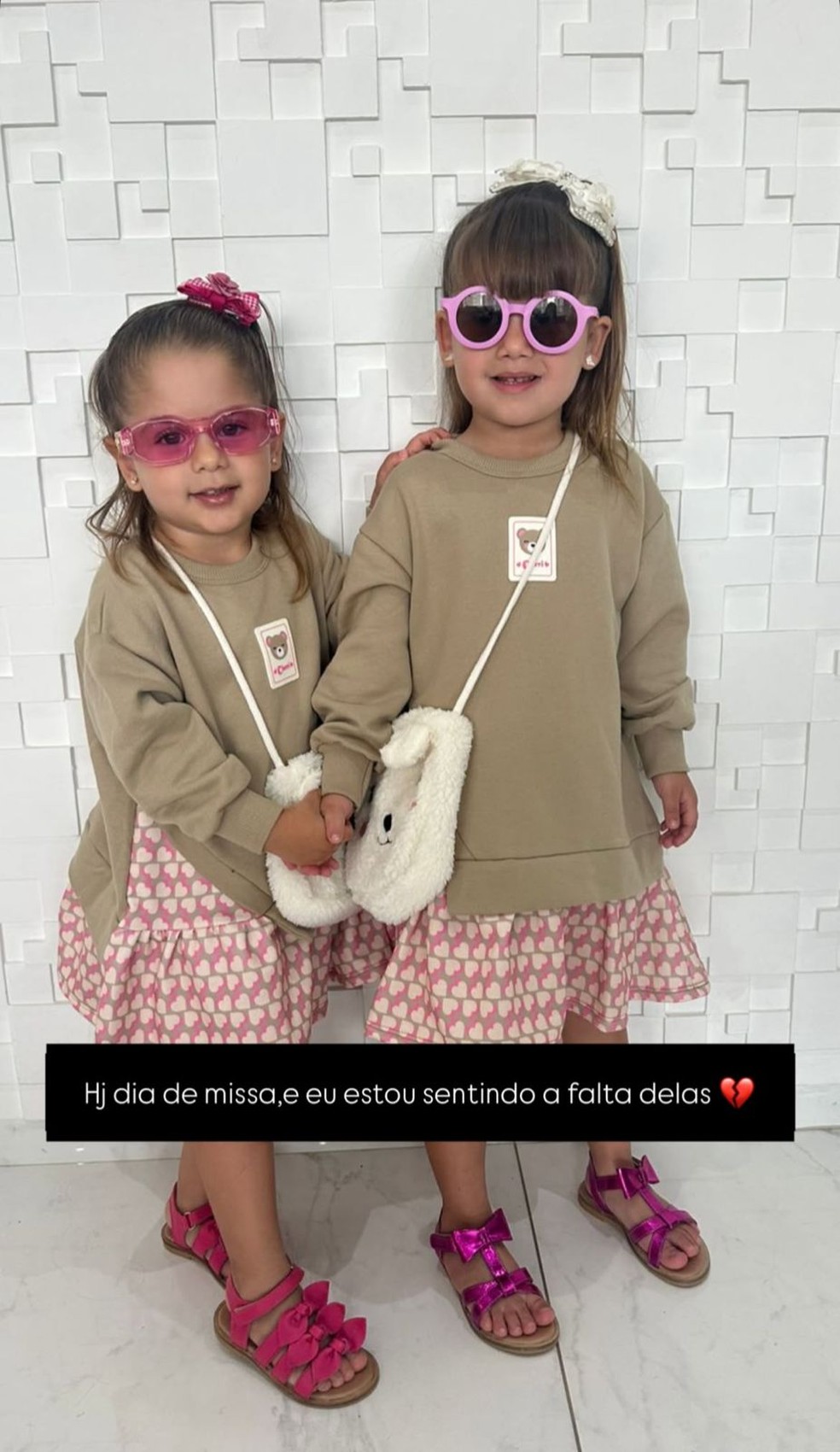 Poliana Rocha lamenta saudade das netas, Maria Alice e Maria Flor ...