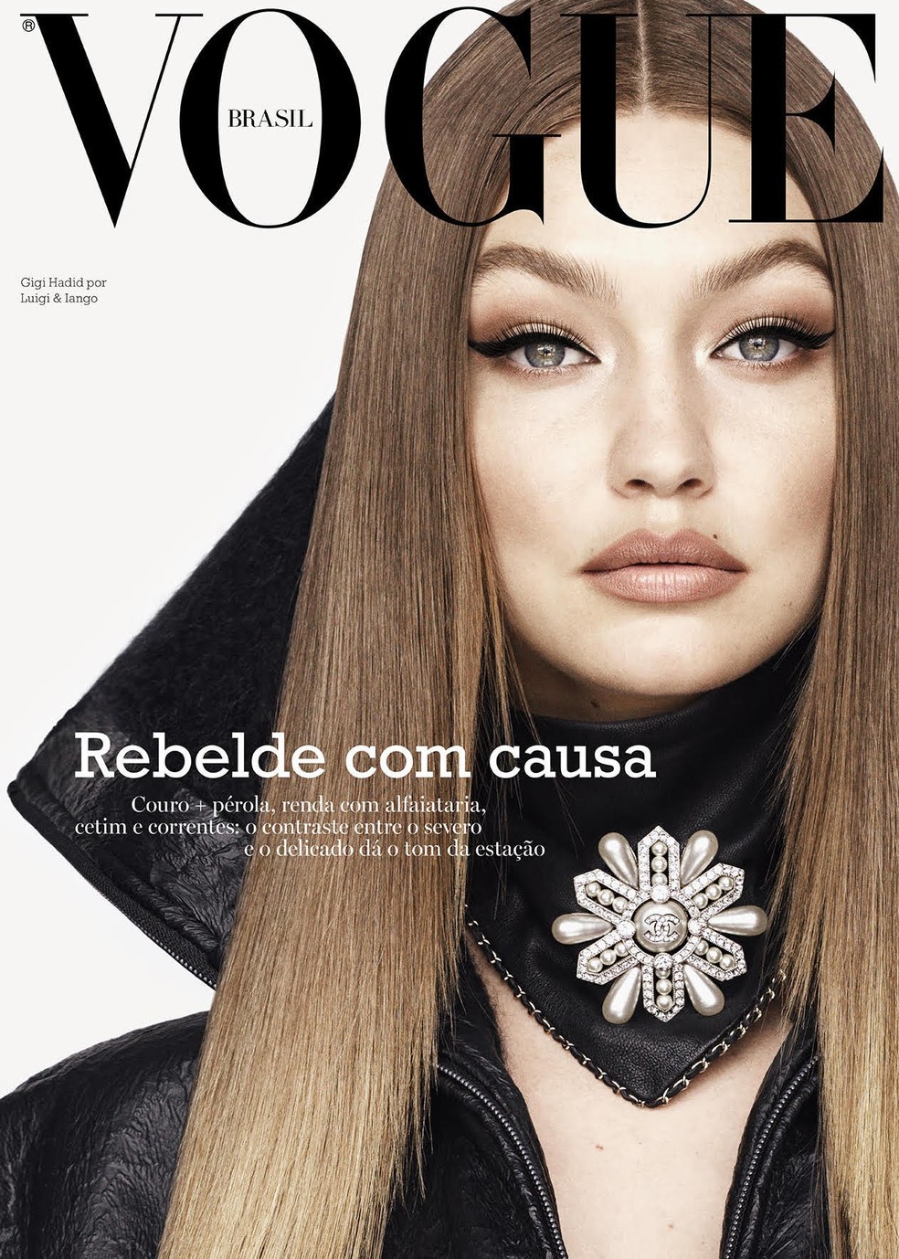 Gigi Hadid é a cover-girl da edição de setembro da Vogue Brasil em