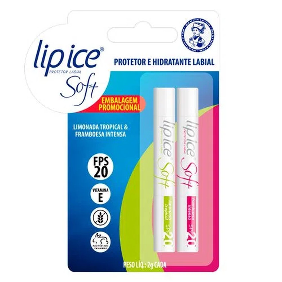 Lip Ice Protetor Labial Soft Limonada e Framboesa FPS20 — Foto: Reprodução/ Amazon