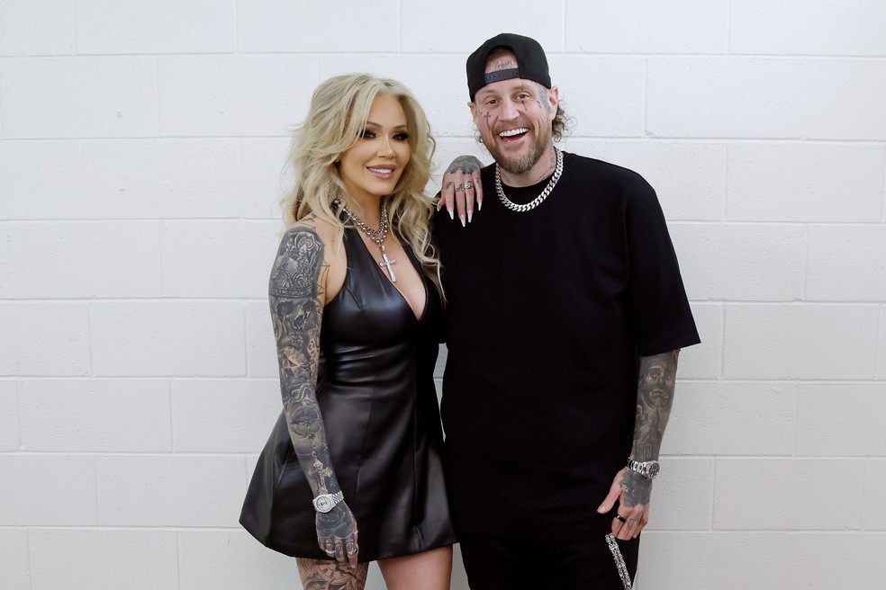 Bunnie Xo e Jelly Roll — Foto: Getty Images