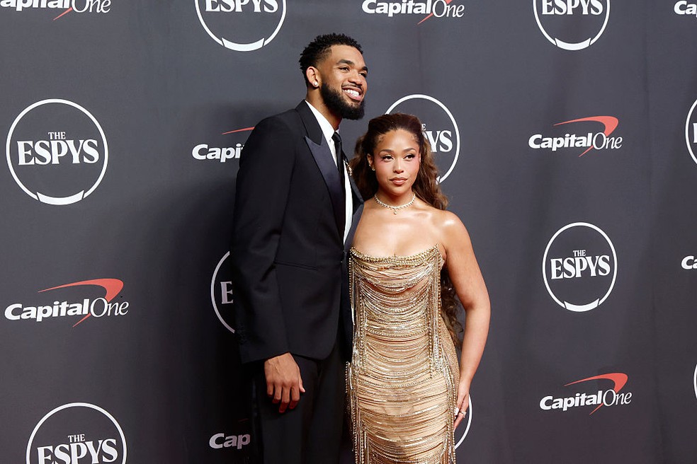 Karl-Anthony Towns e Jordyn Woods — Foto: GettyImages