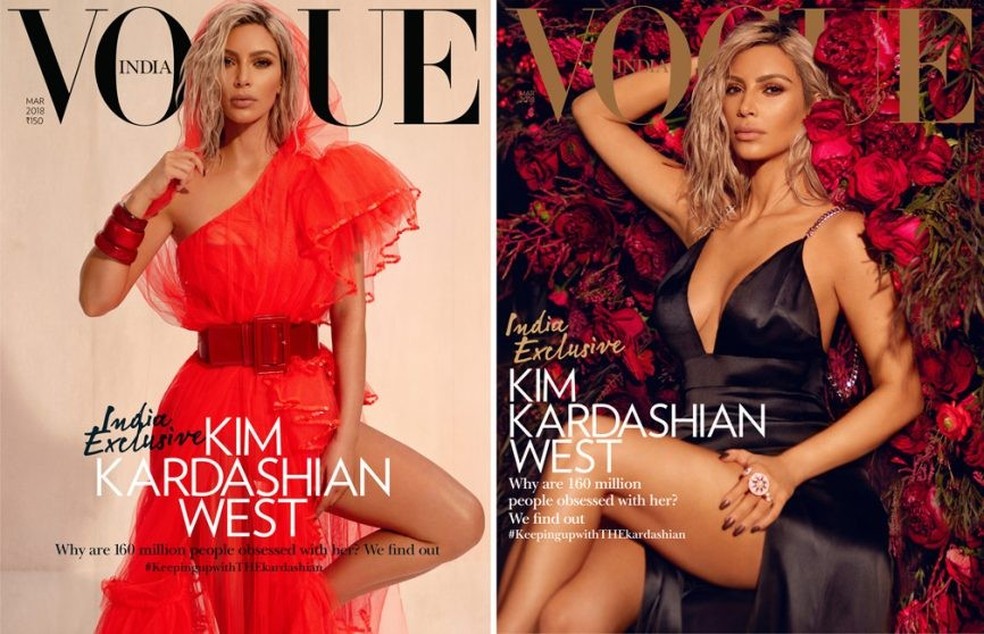 As capas com Kim Kardashian (Foto: Reprodução/Instagram) — Foto: Vogue